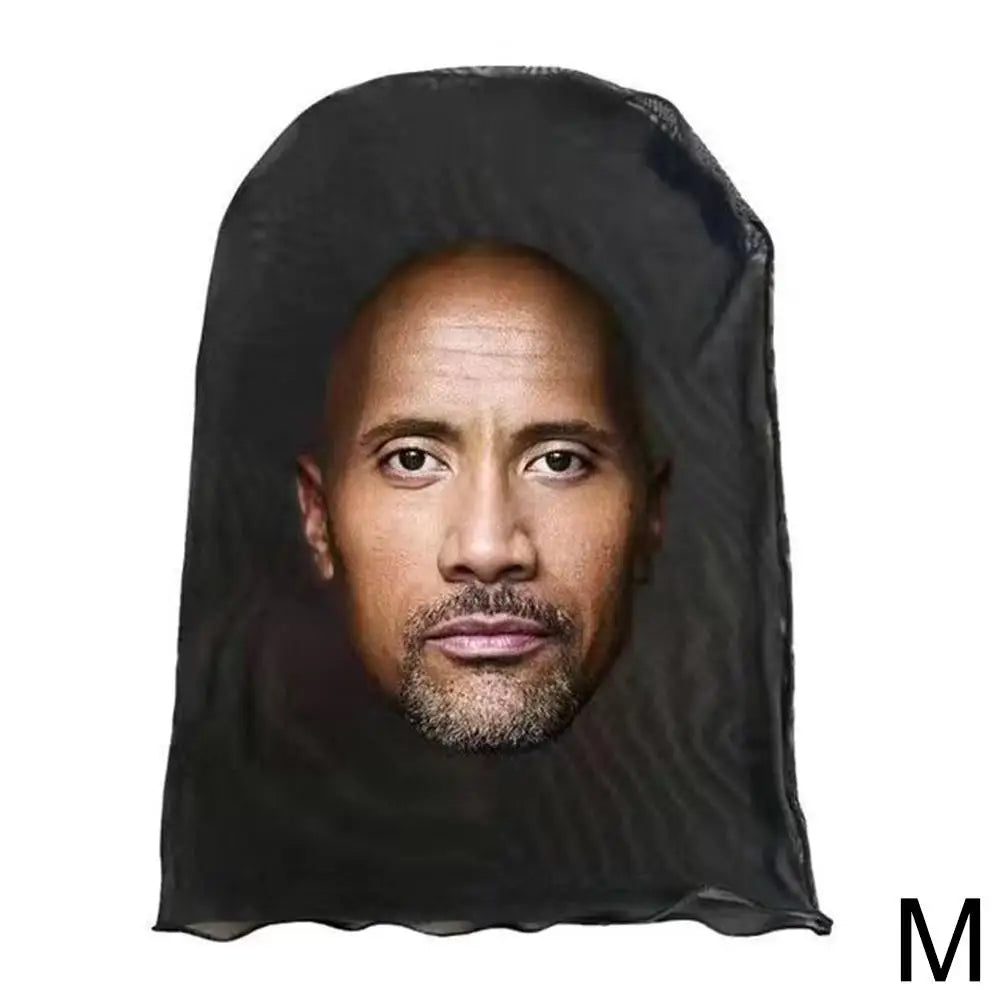 3D Mask Balaclava Hat Facial Performance Parody Prank Headgear Seamless Kanye Face Mask Celebrity Face Hip Hop Hood