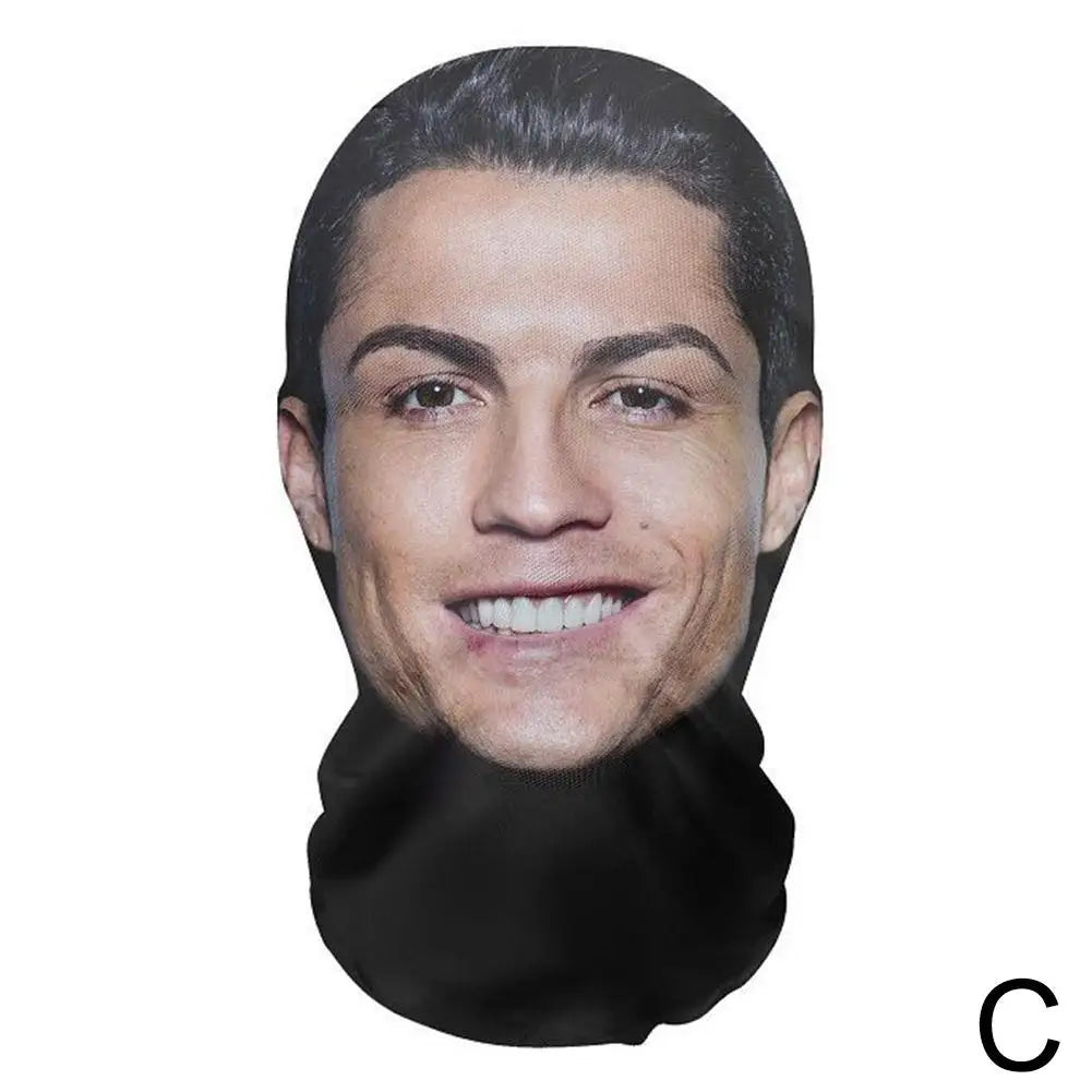 3D Mask Balaclava Hat Facial Performance Parody Prank Headgear Seamless Kanye Face Mask Celebrity Face Hip Hop Hood