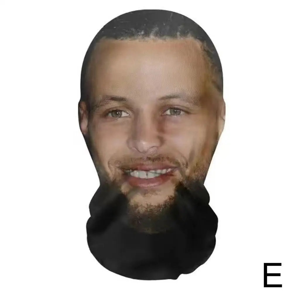3D Mask Balaclava Hat Facial Performance Parody Prank Headgear Seamless Kanye Face Mask Celebrity Face Hip Hop Hood