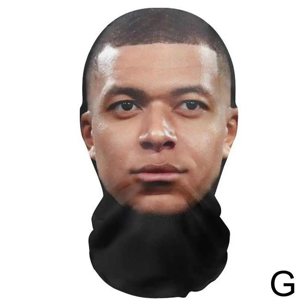 3D Mask Balaclava Hat Facial Performance Parody Prank Headgear Seamless Kanye Face Mask Celebrity Face Hip Hop Hood
