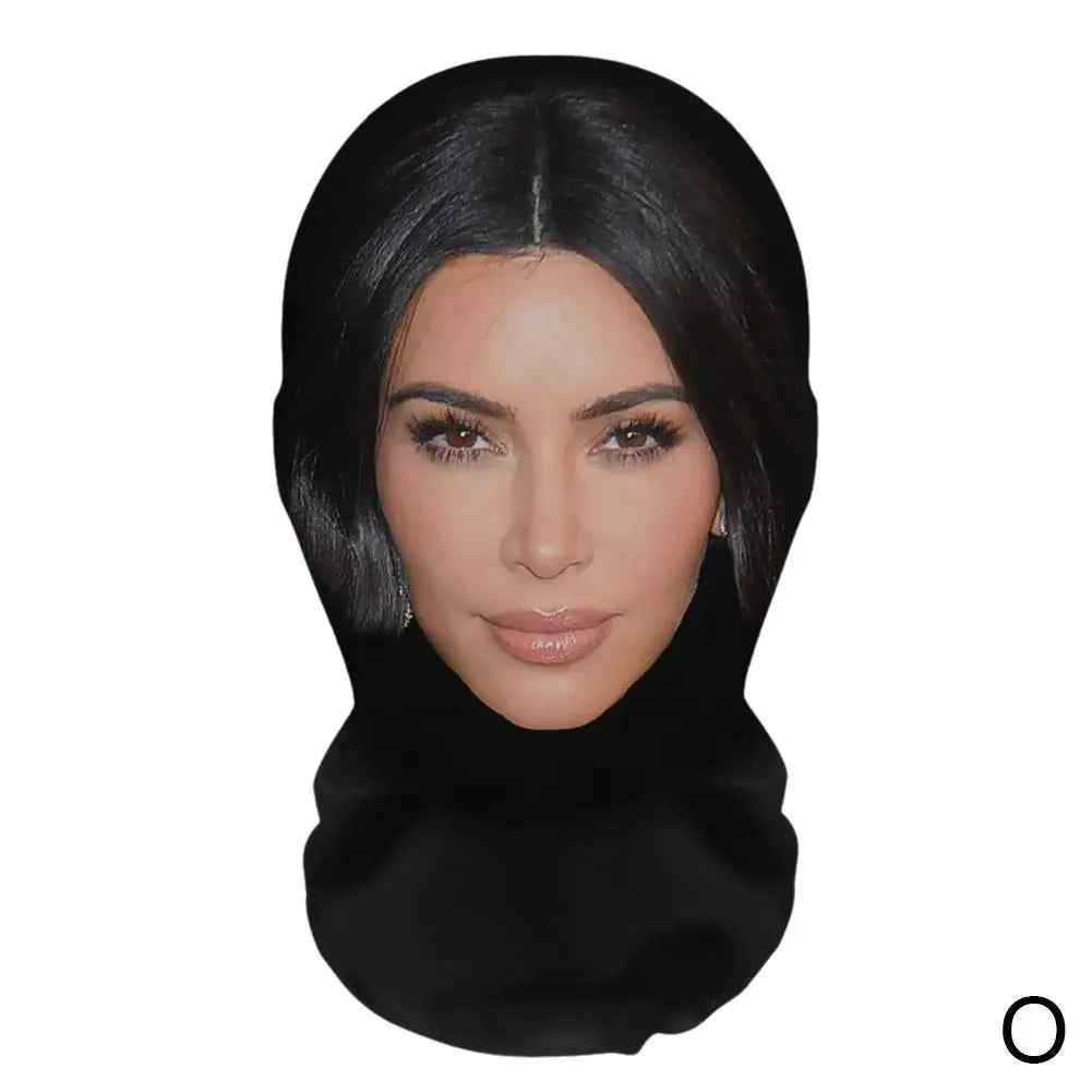 3D Mask Balaclava Hat Facial Performance Parody Prank Headgear Seamless Kanye Face Mask Celebrity Face Hip Hop Hood