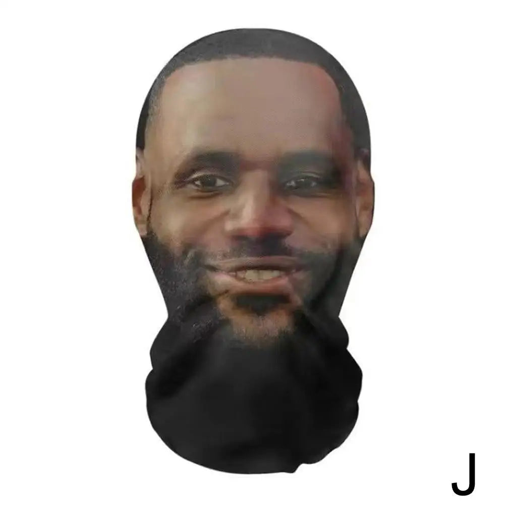 3D Mask Balaclava Hat Facial Performance Parody Prank Headgear Seamless Kanye Face Mask Celebrity Face Hip Hop Hood