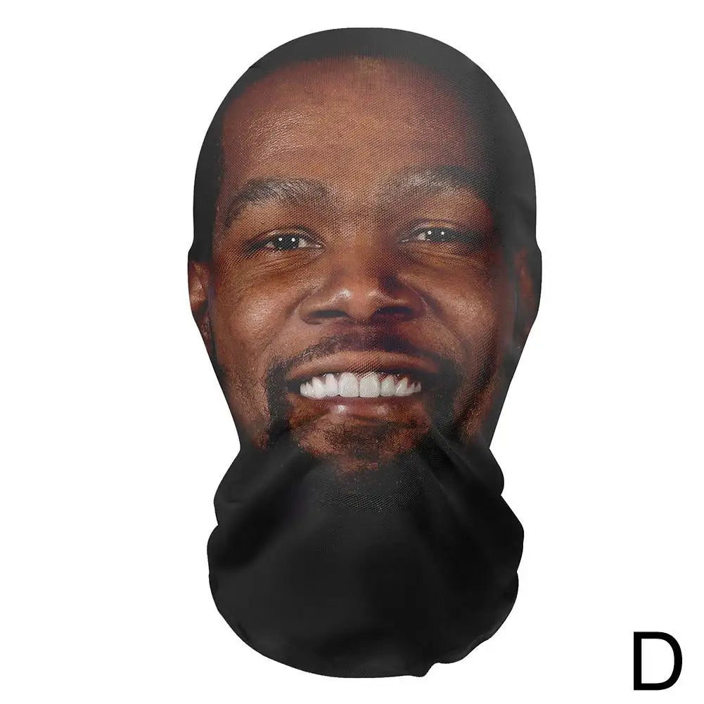3D Mask Balaclava Hat Facial Performance Parody Prank Headgear Seamless Kanye Face Mask Celebrity Face Hip Hop Hood