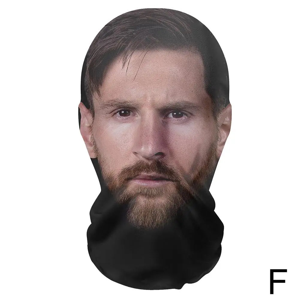 3D Mask Balaclava Hat Facial Performance Parody Prank Headgear Seamless Kanye Face Mask Celebrity Face Hip Hop Hood