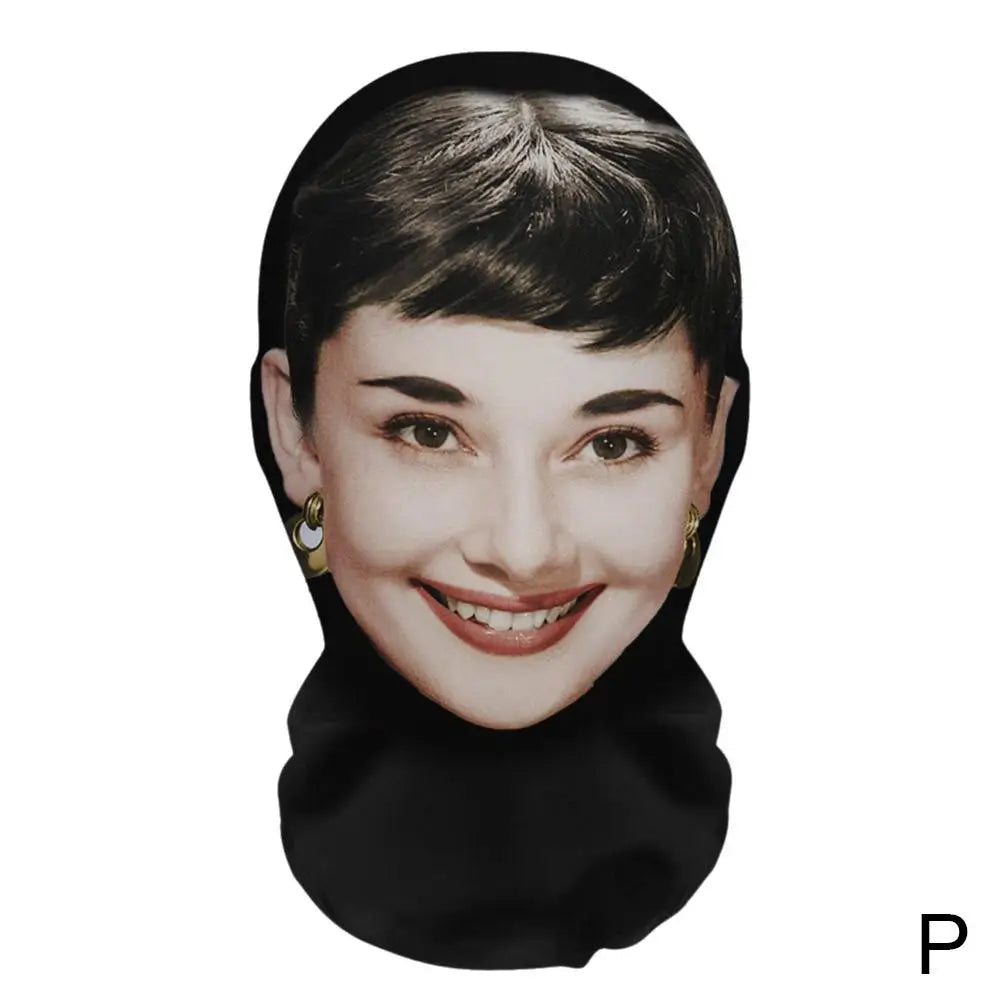 3D Mask Balaclava Hat Facial Performance Parody Prank Headgear Seamless Kanye Face Mask Celebrity Face Hip Hop Hood