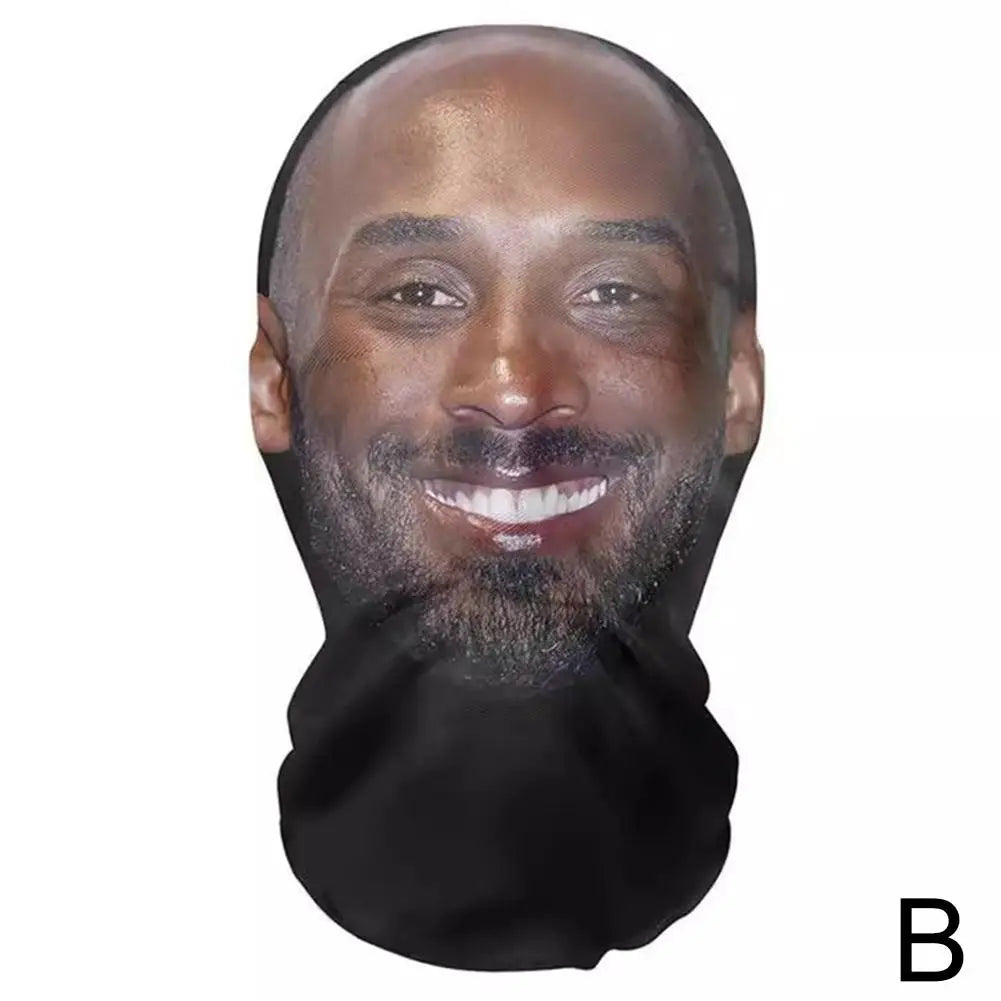 3D Mask Balaclava Hat Facial Performance Parody Prank Headgear Seamless Kanye Face Mask Celebrity Face Hip Hop Hood
