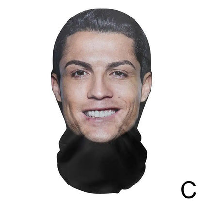 3D Mask Balaclava Hat Facial Performance Parody Prank Headgear Seamless Kanye Face Mask Celebrity Face Hip Hop Hood